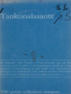 cover image of Tankonalasanté
